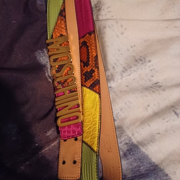 (48hr PRICE DROP!) MOSCHINO Mens RARE Multicolor belt - Picture 6 of 6